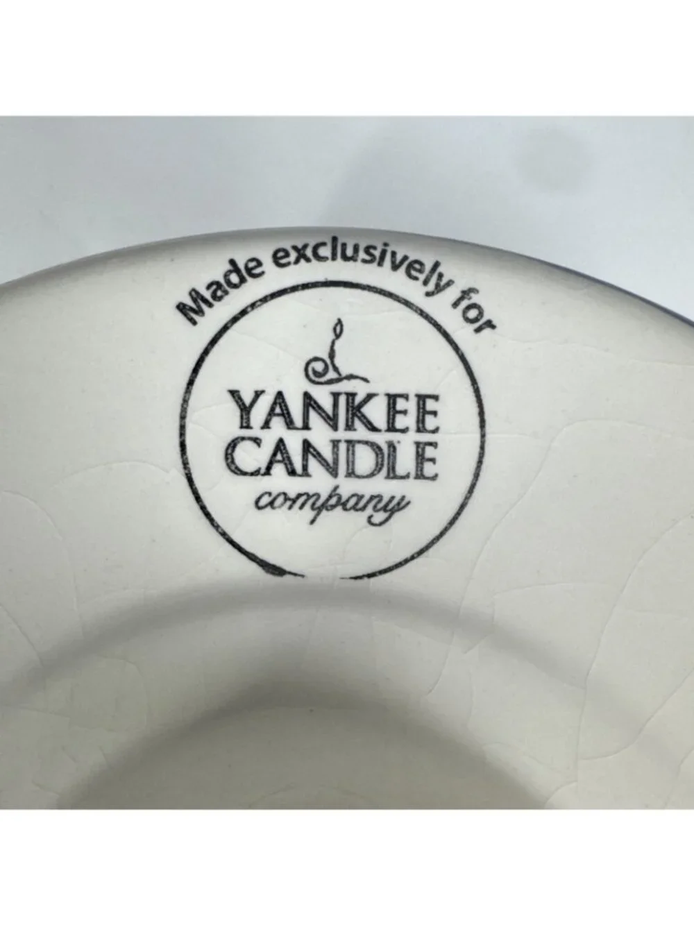 Yankee Candle Large Topper Country Butter Churn Cream Blue Tan shade farmhouse